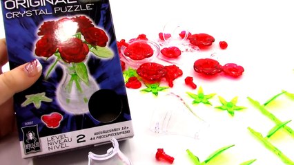 Original 3D Crystal Puzzle Rose Vase 44 Pieces BePuzzled Unboxing Toy Review by TheToyRevi