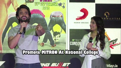 Kritika Kamra & Jackky Bhagnani Promote MITRON At National College