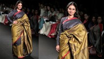 Lakme Fashion Week: Rasika Duggal walks the ramp in SILK SAREE for Gunjan Jain | Boldsky
