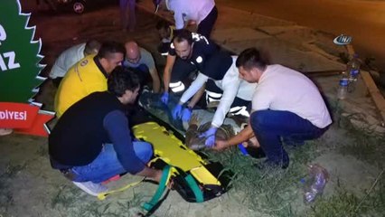 Kaza Yaptı, Aniden Frene Basınca Kaldırıma Çıktı.