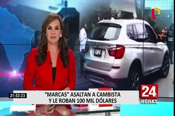 Delincuentes asaltan a cambista y le arrebatan 100 mil dólares en La Victoria