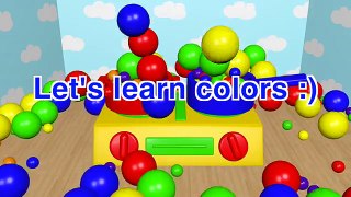 Learn colors toy kitchen cooking shiny color balls animation for children
