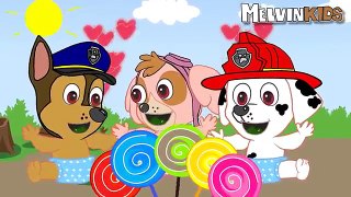 Щенячий патруль .Paw Patrol. малыши щенята Чейз,Маршал и Скай кушают леденцы .Видео для де