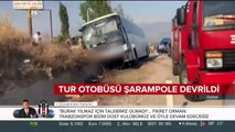 Muğla'da tur otobüsü şarampole yuvarlandı
