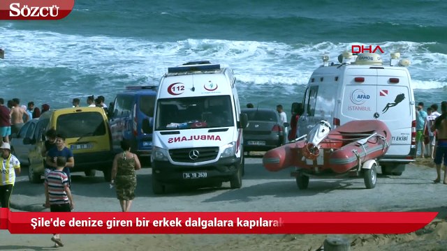 Şile'de denize giren bir erkek dalgalara kapılarak kayboldu