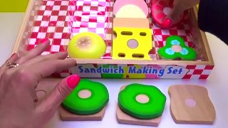 Toy Kitchen velcro sandwich & burger play set
