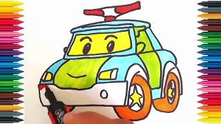 Drawing Car How to Draw Police Car Colors Picture Coloring Book Police Car Robocar Poli