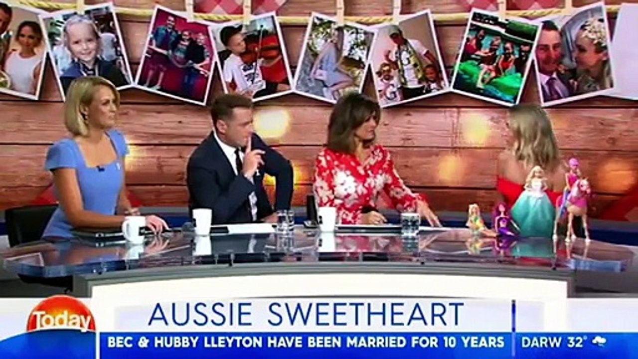Bec reveals this is the first time she's left Lleyton with the kids