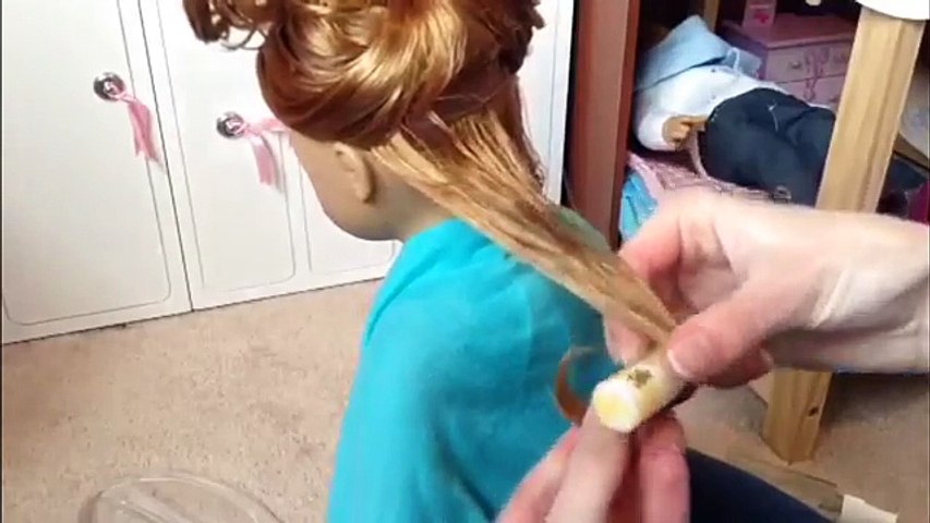 How to curl your american girl dolls hair!
