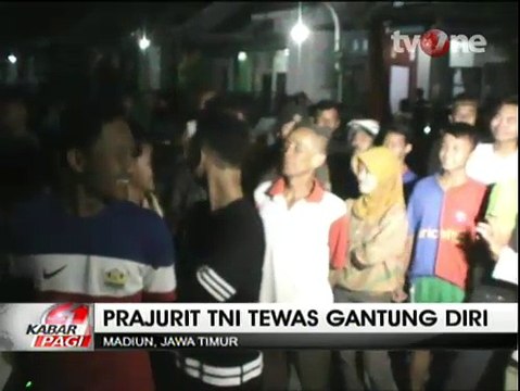 Diduga Depresi, Seorang Prajurit TNI Tewas Gantung Diri