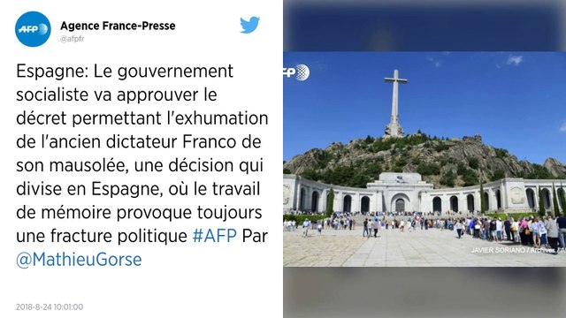 Espagne. Le gouvernement approuve le décret pour exhumer l'ancien dictateur Franco de son mausolée.