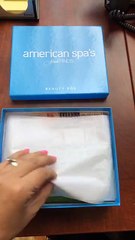 American Spa July Fresh Finds beauty box just landed in our office, featuring our Hydrating Body Lotion in Coconut Lime Blossom.