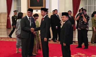 Presiden Jokowi Lantik Agus Gumiwang Jadi Mensos