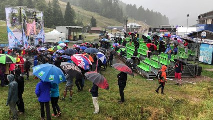 Conditions météorologiques difficiles sur la Coupe du monde VTT de La Bresse