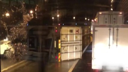 태풍 비껴갔지만...수도권, 잇따른 빗길 교통사고 / YTN