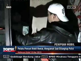 Pencuri Mobil Rental Mengamuk Saat Ditangkap