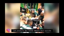 Le bizutage africain de Fayçal Fajr à Caen, les joueurs de l'ASSE fêtent leur succès