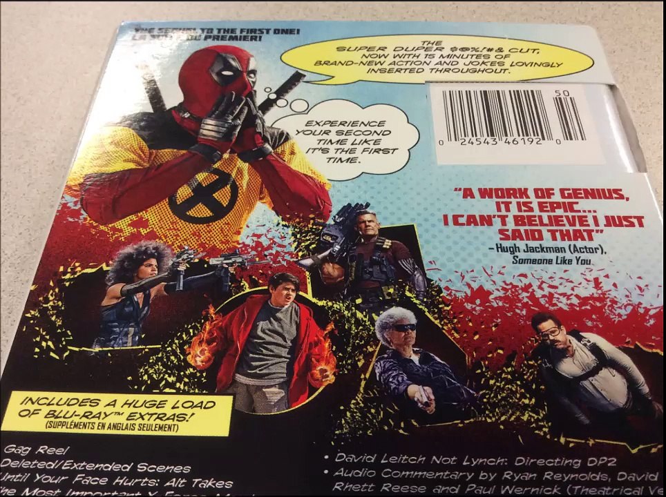 Critique du film Deadpool 2 en format Blu-ray