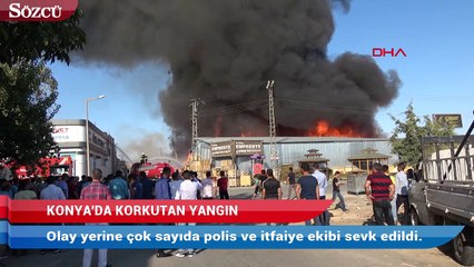 Konya’da mobilya dekorasyon fabrikasında yangın