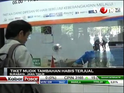 Tiket Kereta Api Tambahan Mudik Lebaran Ludes Terjual