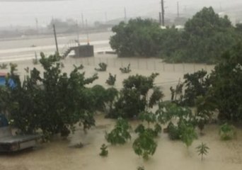 Madou District of Tainan Submerged in Torrential Rainwater