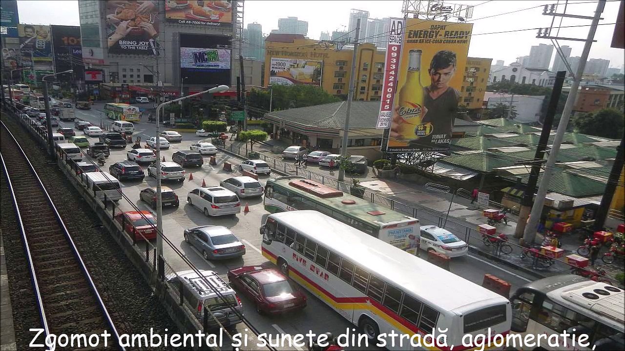 Zgomot ambiental și sunete din stradă, aglomerație, mașini, tramvai, claxoane, sunete de oraș pentru relaxare, calmare, somn, teme, concentrare, școală - o oră.