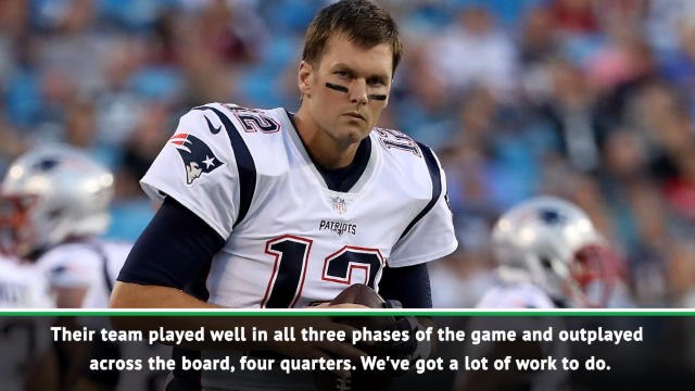 Pats coach Belichick unhappy after pre-season loss to Panthers