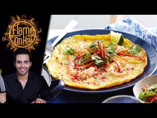 Spicy Prawn Omelette Recipe by Chef Basim Akhund 25th January 2018