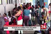 Alcalde pide declarar a Tumbes en emergencia por llegada de venezolanos