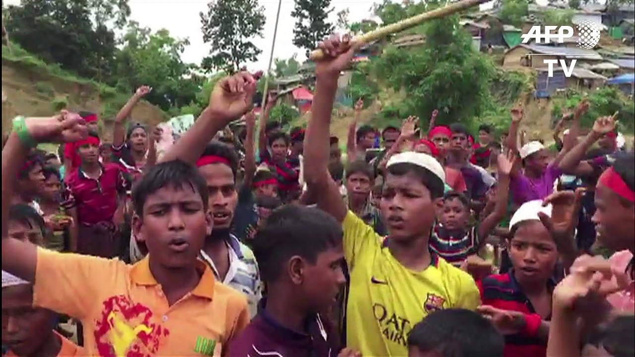 Le colère des Rohingyas, un an après leur exode de Birmanie