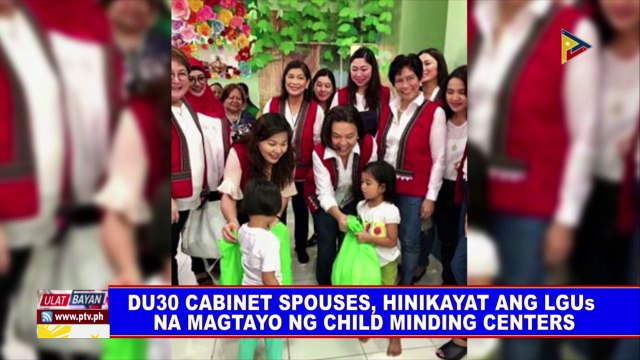 Du30 cabinet spouses, hinikayat ang LGUs na magtayo ng child minding centers
