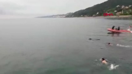 Trabzon Denize Giren Kurbanlık Dana Kurtarıldı 2