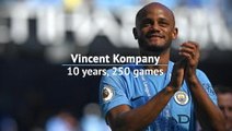 Vincent Kompany - 10 years, 250 games