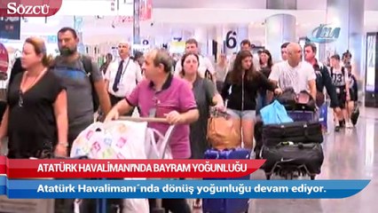 Download Video: Atatürk Havalimanı´nda bayram tatili dönüşü yoğunluğu devam ediyor