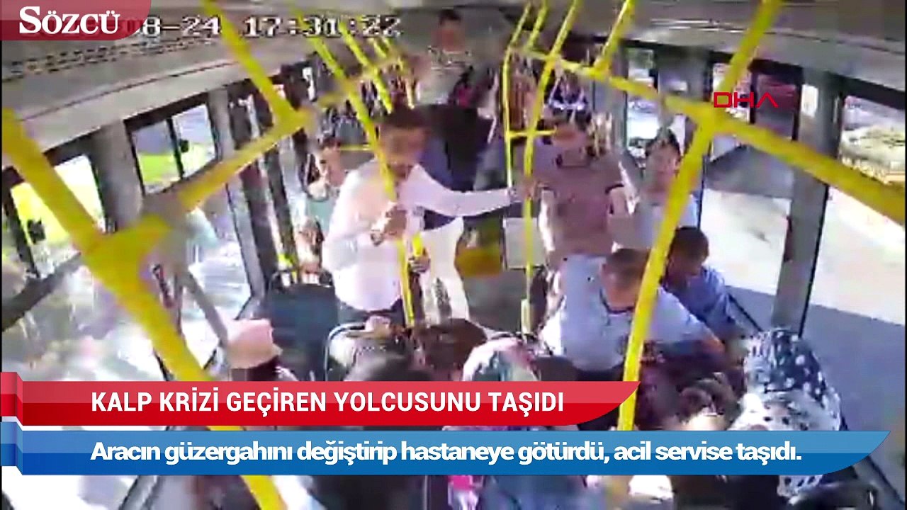 Sivas’ta kalp krizi geçiren yolcusunu kucağında hastaneye taşıdı
