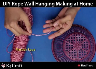 DIY Rope Wall Hanging Making at Home ➰via: Hetal's Art,