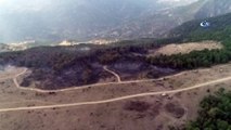 Kastamonu’da çıkan orman yangının enkazı havadan görüntülendi