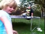 Fat Woman Got Stuck Trying To Jump On A Trampoline