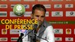 Conférence de presse US Orléans - Paris FC (4-0) : Didier OLLE-NICOLLE (USO) - Mecha BAZDAREVIC (PFC) - 2018/2019