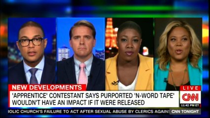Panel on 'Apprentice contestant says purported 'N-Word Tape' wouldn't have an impact if it were released. #DonLemon #CNN #News @TaraSetmayer