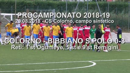 Colorno - Bibbiano S.Polo 0-3, highlights e interviste