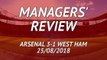 Arsenal 3-1 West Ham - Managers' review