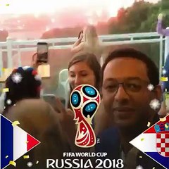 الألعاب النارية في موسكو بعد المباراة النهائية في كأس العالمFireworks  after the World Cup final in #Moscow