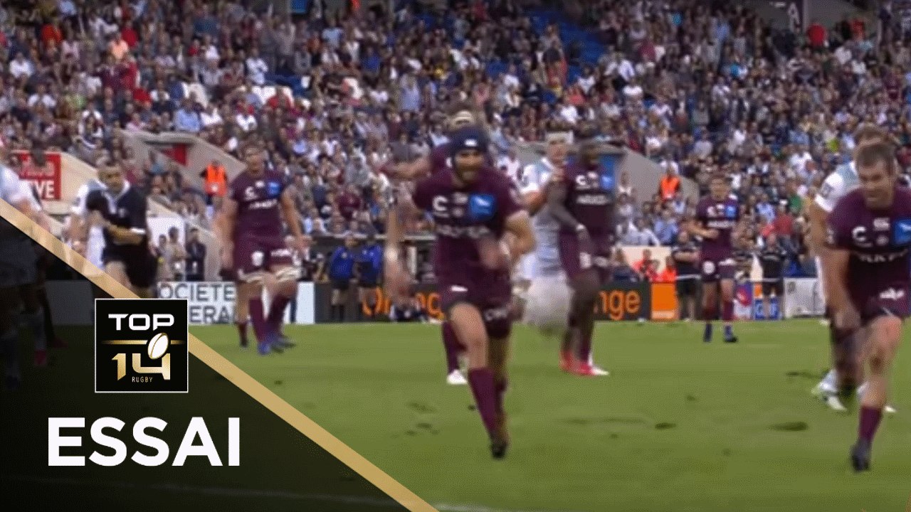 TOP 14 - Essai Romain LONCA 2 (UBB) - Bordeaux-Bègles - Pau - J1 - Saison 2018/2019