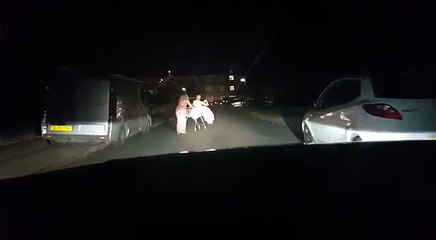 Bride taken home by her Maid of Honor in a shopping trolley