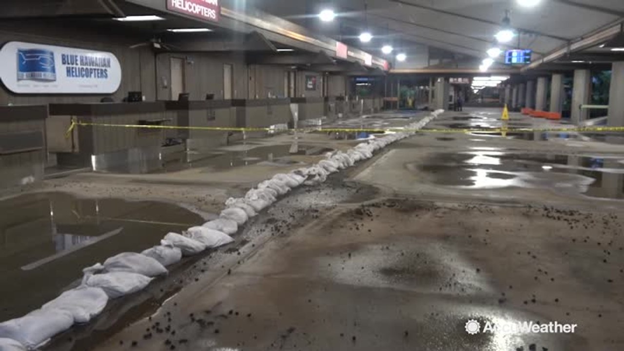 Flooding leaves behind a mess in Hilo International Airport
