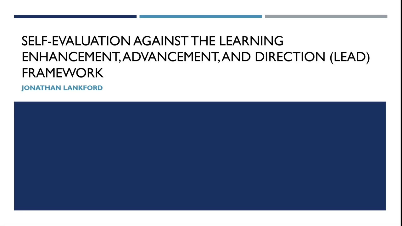 LEAD Framework: Self-evaluation tool for professional development
