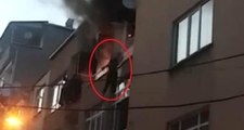 Yangında Mahsur Kalan 2 Kadın Alevlerin Sardığı Binanın 3. Katından Aşağı Atladı