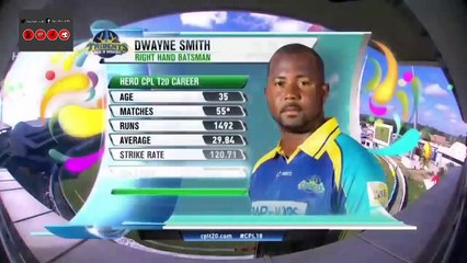 CPL 2018 – Barbados Vs St Kitts – 16 Match Highlights