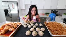 Chili Chinese Noodles   Dumplings MUKBANG | Eating Show